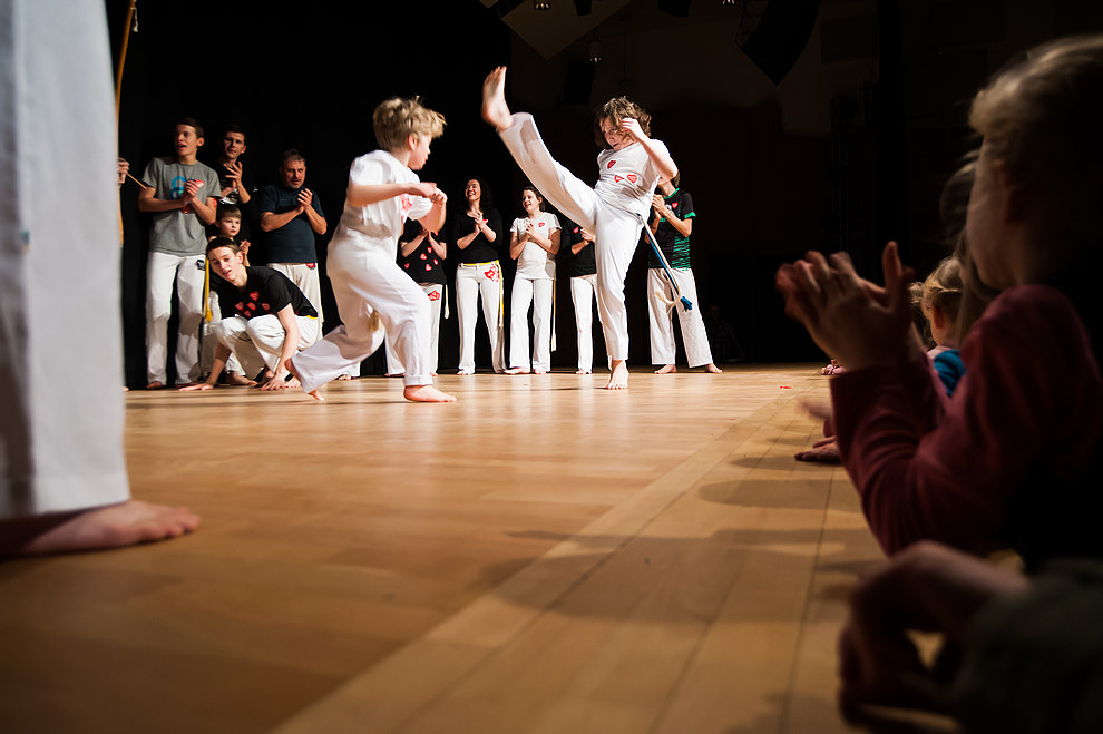 Pokaz sztuk walki - capoeira ("Teatr Tańca" Wielkiej Orkiesty Świątecznej Pomocy w ArtBemie)
